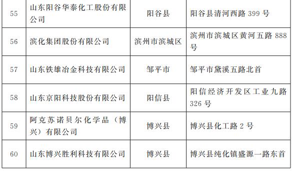 第一批化工重点监控点名单